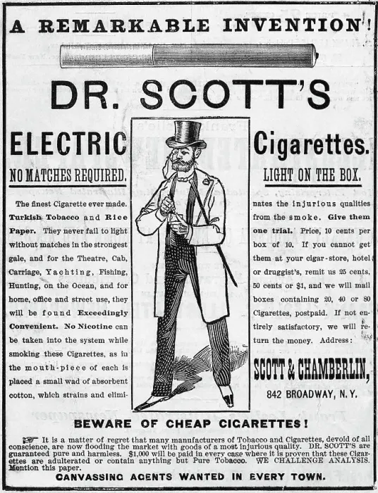 Framed Print : Advertisement For Dr Scott'S Cigarettes