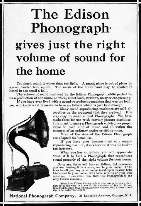 Framed Print : Advertisement For Edison Phonograph Framed Print : Advertisement For Edison Phonograph