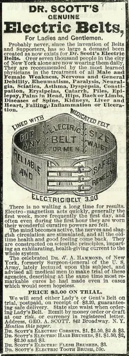 Framed Print : Ad for Electric Belts Framed Print : Ad for Electric Belts