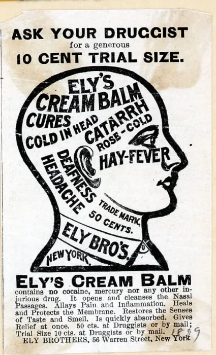 Framed Print : Advertisement For Ely Cream Balm Framed Print : Advertisement For Ely Cream Balm