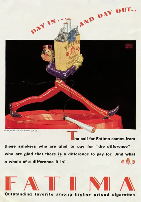 Framed Print : Advertisement for Fatima Cigarettes Framed Print : Advertisement for Fatima Cigarettes