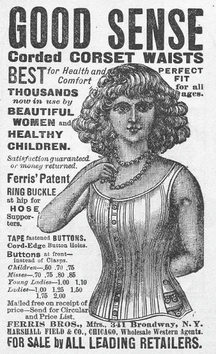 Framed Print : Ad For Ferris Corsets Framed Print : Ad For Ferris Corsets