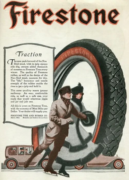Framed Print : Ad For Firestone Tires Framed Print : Ad For Firestone Tires