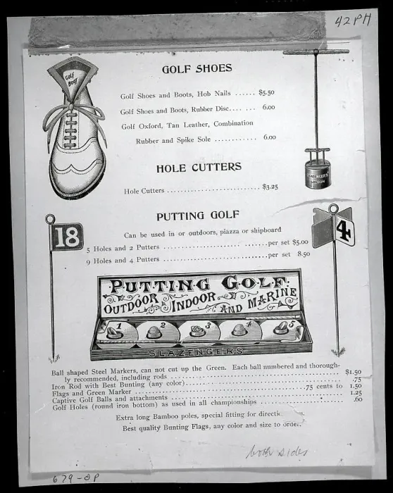 Framed Print : Ad For Golf Shoes &Accessories W / Illus Framed Print : Ad For Golf Shoes &Accessories W / Illus