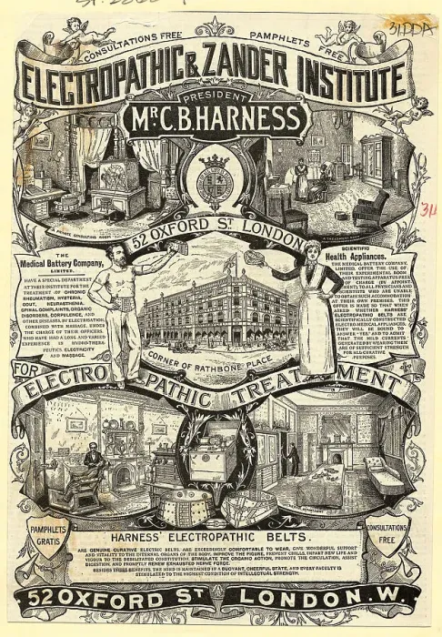 Framed Print : Ad for Harness Electropathic Belts Framed Print : Ad for Harness Electropathic Belts