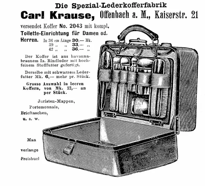 Framed Print : Advertisement of the leather suitcase factory Carl Krause, 1887, Germany, Historic, digitally restored reproduction of an original from the 19th century, exact original date unknown Framed Print : Advertisement of the leather suitcase factory Carl Krause, 1887, Germany, Historic, digitally restored reproduction of an original from the 19th century, exact original date unknown