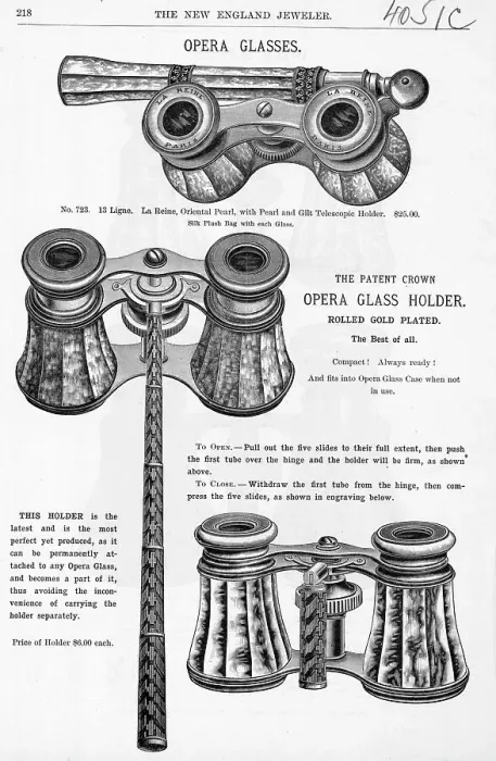 Framed Print : Advertisement For Opera Glasses Framed Print : Advertisement For Opera Glasses