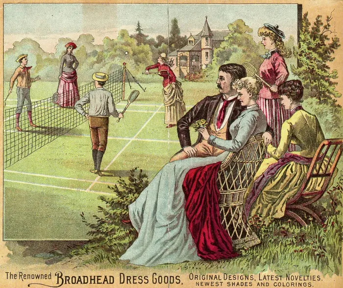 Framed Print : Advertisement with People Watching Tennis Framed Print : Advertisement with People Watching Tennis