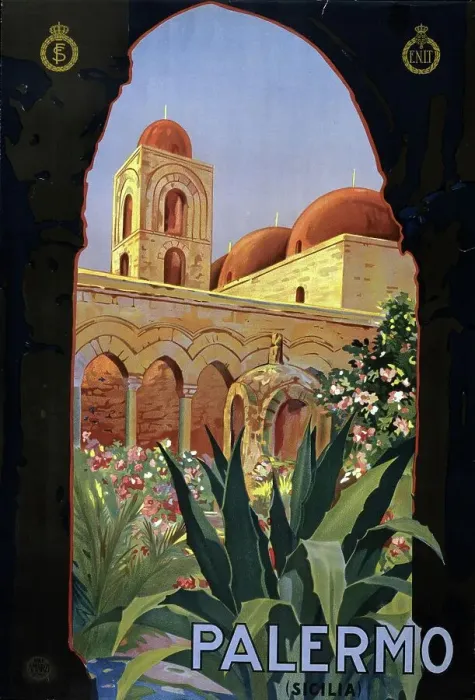 Framed Print : Advertising poster, ca 1920, showing a garden courtyard with arcade and tower, San Giovanni degli Eremiti is a Norman church building in Palermo, Sicily, Italy, Historical, digitally restored reproduction from a 19th century original Framed Print : Advertising poster, ca 1920, showing a garden courtyard with arcade and tower, San Giovanni degli Eremiti is a Norman church building in Palermo, Sicily, Italy, Historical, digitally restored reproduction from a 19th century original