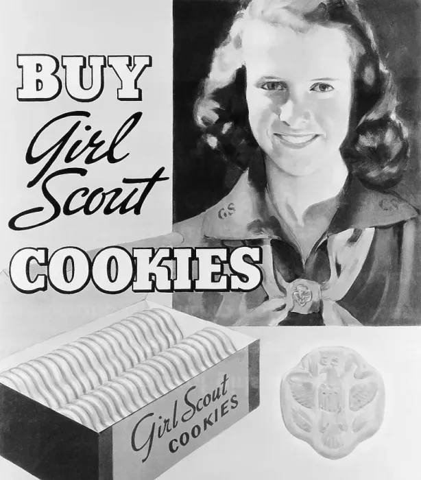 Framed Print : Advertisement Poster for Girl Scout Cookies Framed Print : Advertisement Poster for Girl Scout Cookies