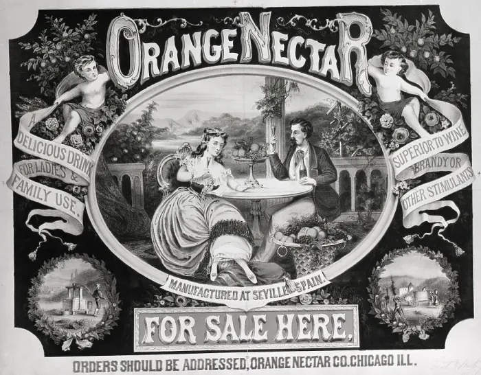 Framed Print : Advertising Poster For Orange Nectar Framed Print : Advertising Poster For Orange Nectar