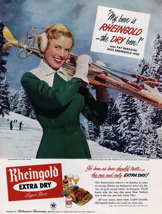 Framed Print : Advertisement for Rheingold Beer Framed Print : Advertisement for Rheingold Beer