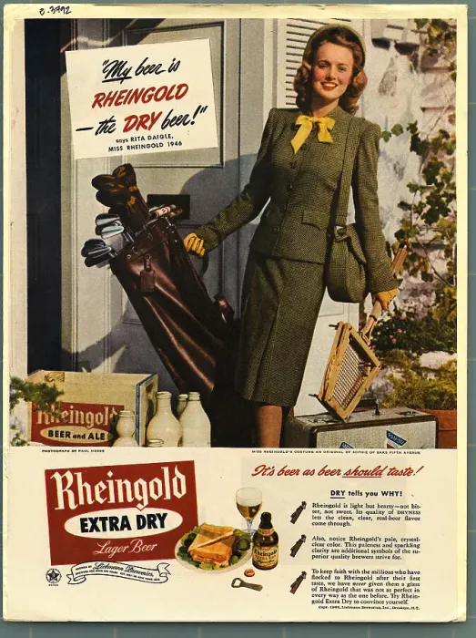 Framed Print : Advertisement for Rheingold Lager Beer Framed Print : Advertisement for Rheingold Lager Beer