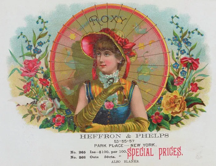 Framed Print : Advertisement for Roxy Cigars Framed Print : Advertisement for Roxy Cigars