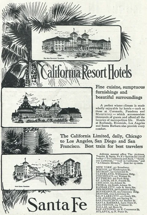 Framed Print : Ad For Santa Fe Railway Framed Print : Ad For Santa Fe Railway