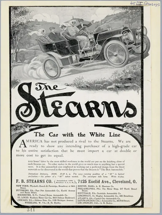 Framed Print : Advertisement For The Stearns Car Framed Print : Advertisement For The Stearns Car