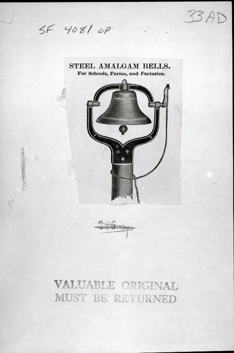 Framed Print : Advertisement For Steel Amalgam Bells