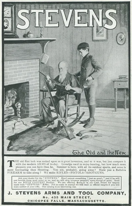 Framed Print : Ad For Stevens Firearms Framed Print : Ad For Stevens Firearms