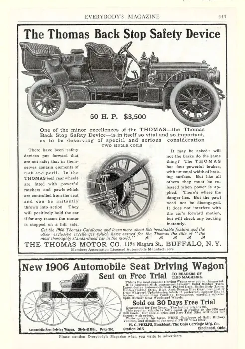 Framed Print : Advertisement for Thomas Motor Company