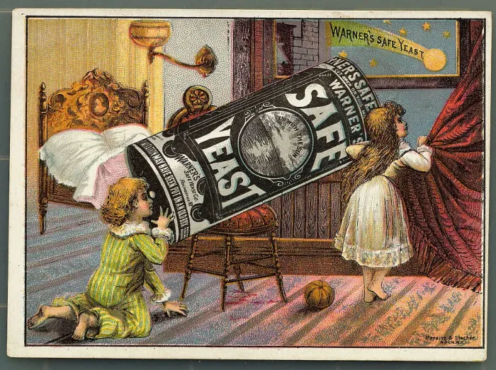 Framed Print : Ad for Warner's Safe Yeast