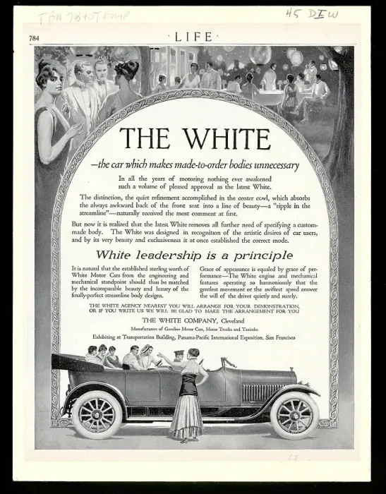 Framed Print : Advertisement For The White Motor Car Framed Print : Advertisement For The White Motor Car