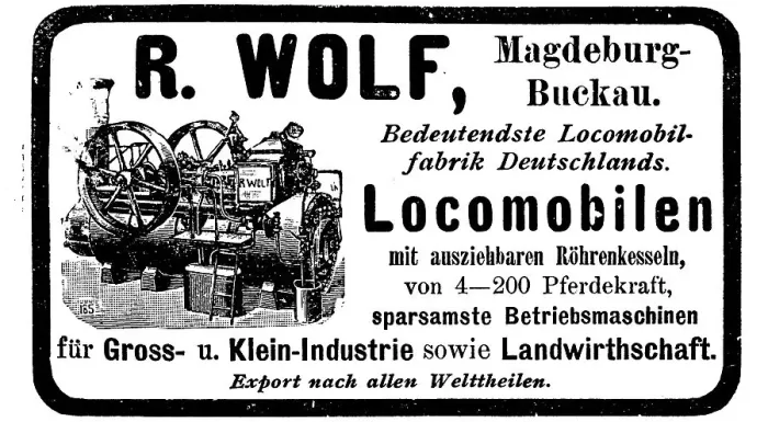 Framed Print : Advertisement of the Wolf company for locomobiles and farm machinery, 1890, Germany, Historic, digitally restored reproduction of an original from the 19th century, exact original date unknown Framed Print : Advertisement of the Wolf company for locomobiles and farm machinery, 1890, Germany, Historic, digitally restored reproduction of an original from the 19th century, exact original date unknown