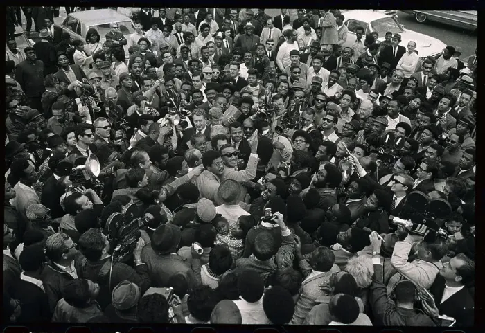 Framed Print : Adam Clayton Powell within Crowd Framed Print : Adam Clayton Powell within Crowd