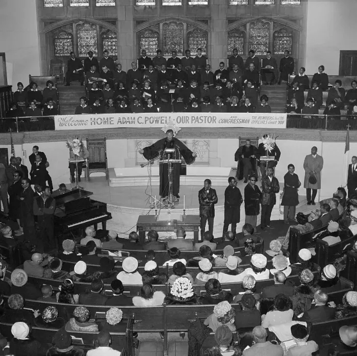 Framed Print : Adam Clayton Powell Preaching Framed Print : Adam Clayton Powell Preaching