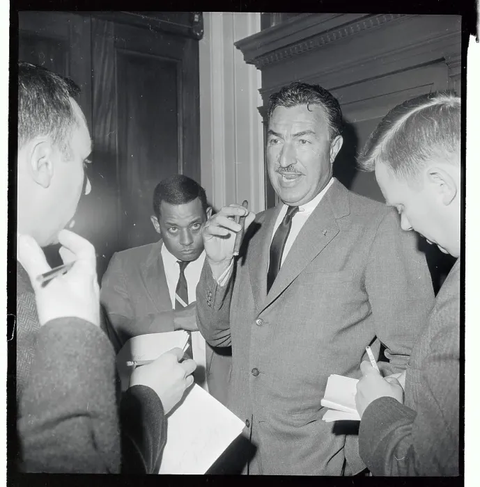 Framed Print : Adam Clayton Powell Speaking to Reporters Framed Print : Adam Clayton Powell Speaking to Reporters