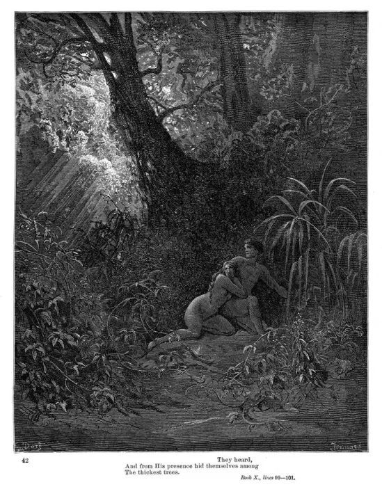 Framed Print : Adam and Eve 1885 Framed Print : Adam and Eve 1885