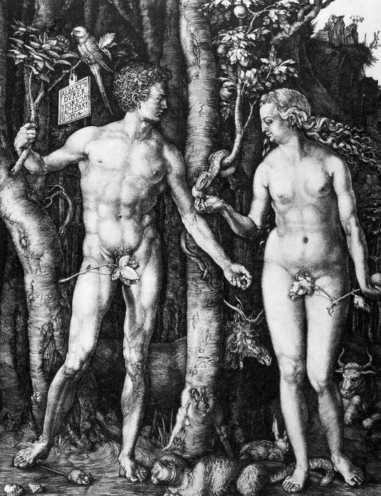 Framed Print : Adam and Eve in the Garden of Eden