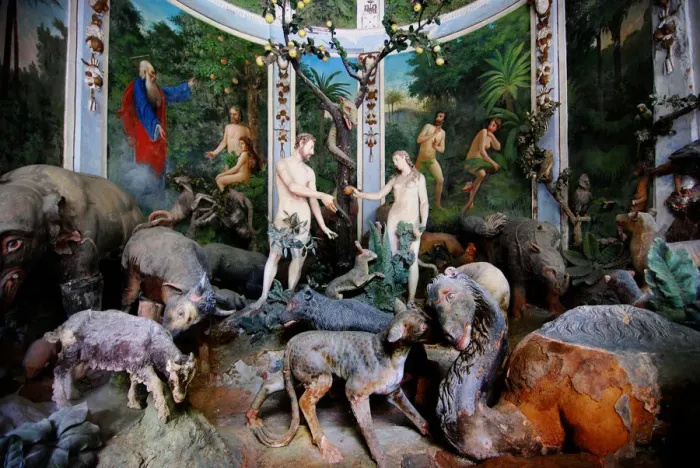 Framed Print : Adam and Eve (original sin) chapel Framed Print : Adam and Eve (original sin) chapel