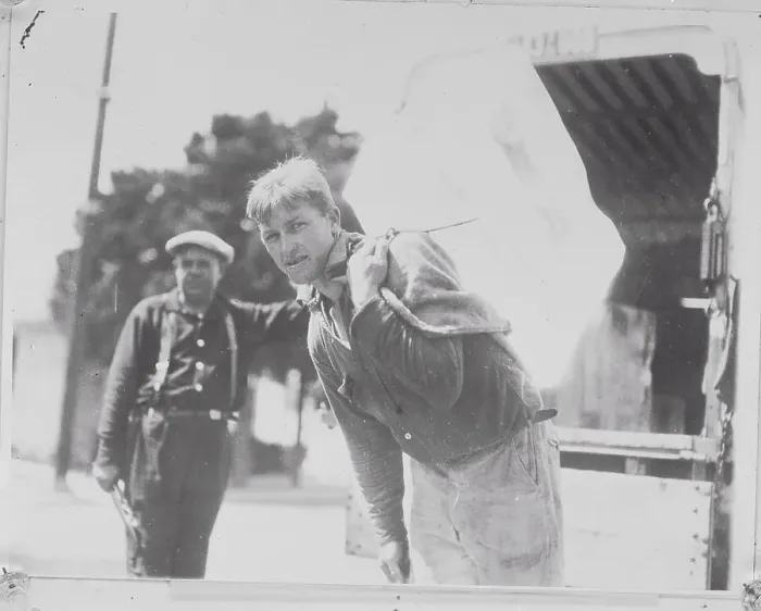 Framed Print : Adam Walsh Carrying Ice
