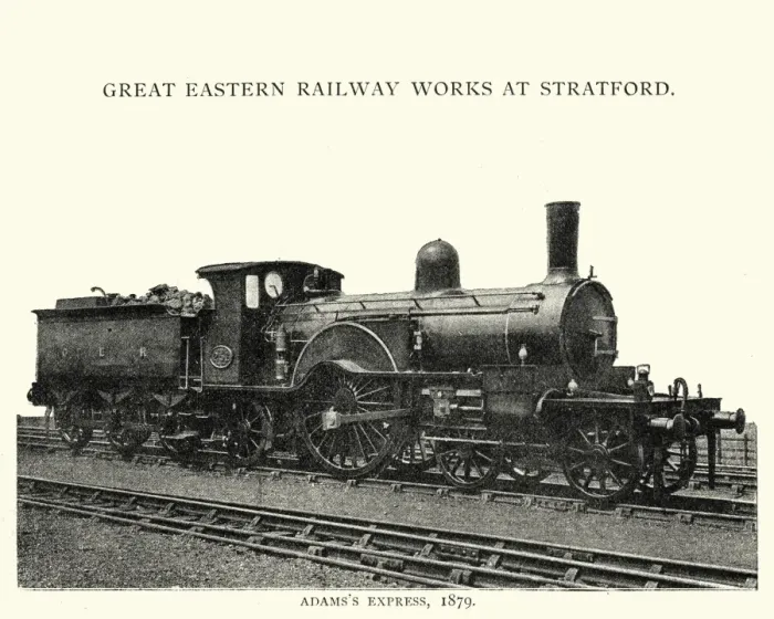 Framed Print : Adams Express Victorian Steam Train