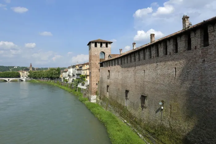 Framed Print : Adige at Castelvecchio, Verona province, Veneto, Italy Framed Print : Adige at Castelvecchio, Verona province, Veneto, Italy
