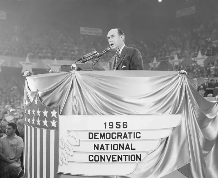 Framed Print : Adlai Stevenson Addresses Convention