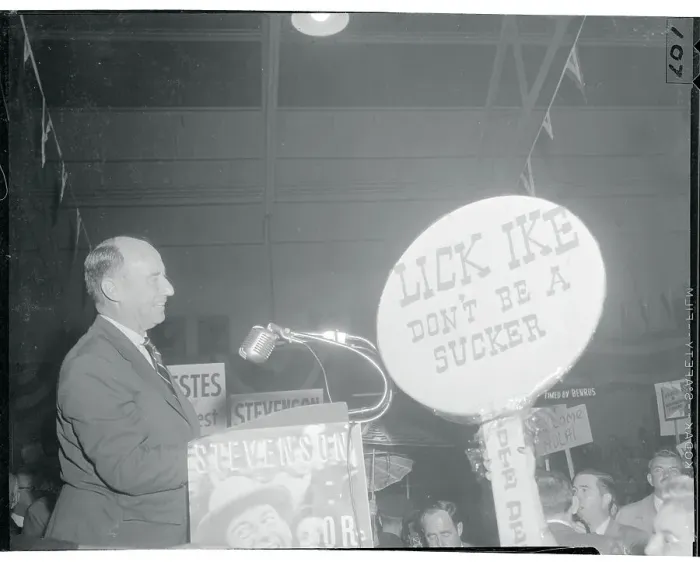 Framed Print : Adlai Stevenson at Campaign Rally Framed Print : Adlai Stevenson at Campaign Rally