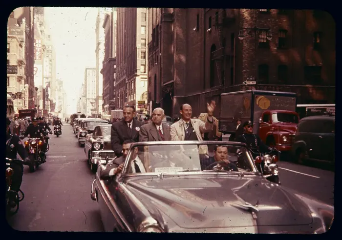 Framed Print : Adlai Stevenson Campaigning in Manhattan Framed Print : Adlai Stevenson Campaigning in Manhattan