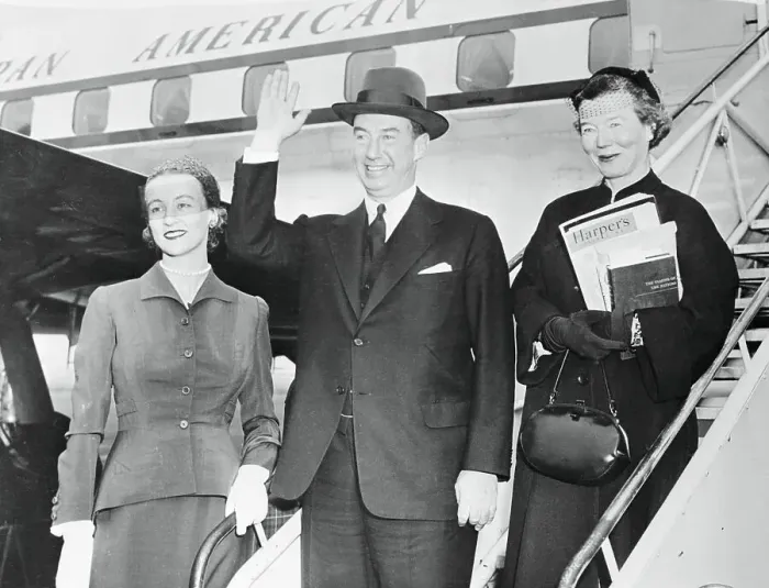 Framed Print : Adlai Stevenson Departing with Friends Framed Print : Adlai Stevenson Departing with Friends