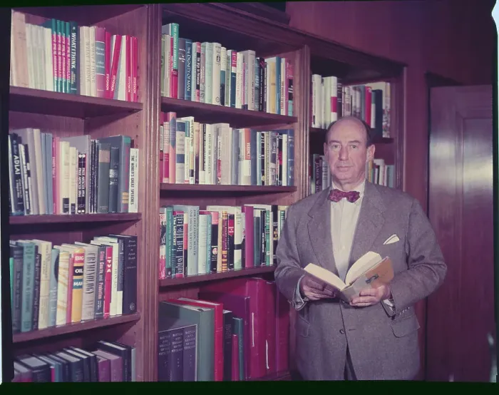 Framed Print : Adlai Stevenson Posing with Book