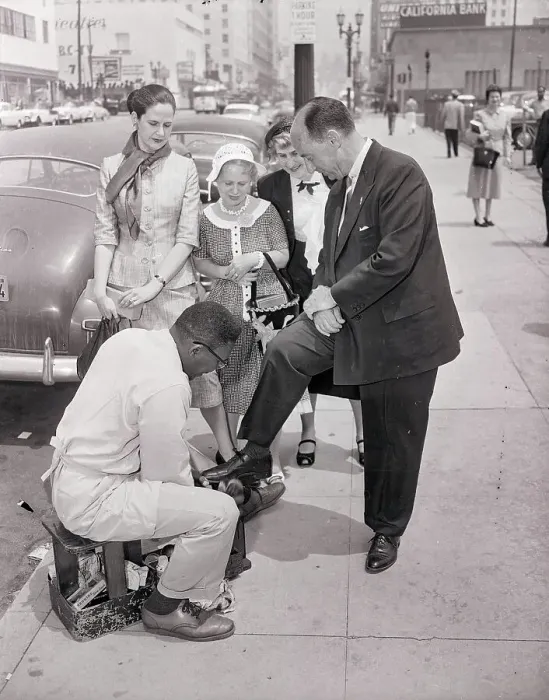 Framed Print : Adlai Stevenson Receiving a Shoe Shine Framed Print : Adlai Stevenson Receiving a Shoe Shine