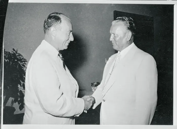 Framed Print : Adlai Stevenson Being Welcomed by Marshal Tito Framed Print : Adlai Stevenson Being Welcomed by Marshal Tito