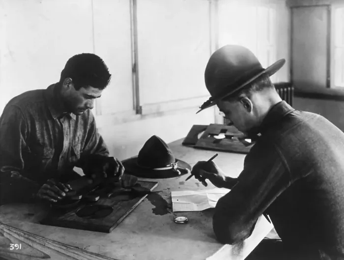 Framed Print : Administering Intelligence Test / WWI Framed Print : Administering Intelligence Test / WWI