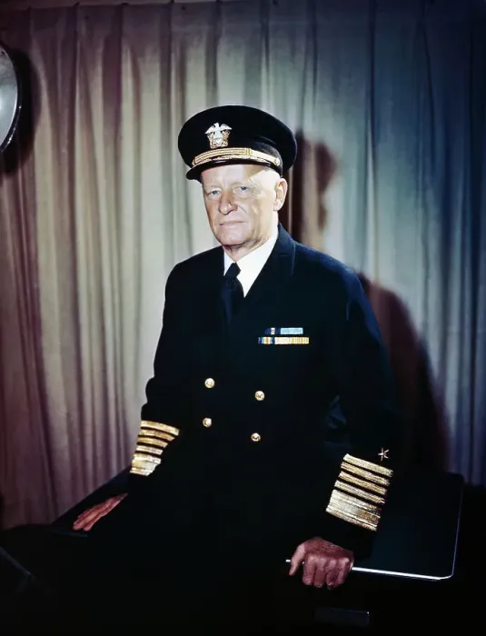Framed Print : Admiral Chester W. Nimitz Leaning on his Chair Framed Print : Admiral Chester W. Nimitz Leaning on his Chair