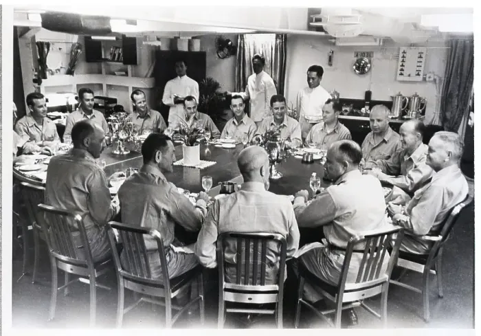 Framed Print : Admiral Halsey And His Staff Eating Framed Print : Admiral Halsey And His Staff Eating