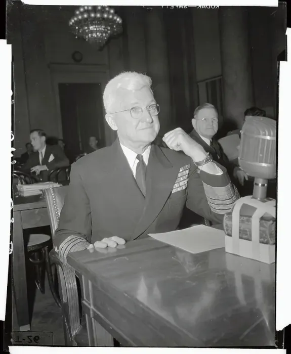 Framed Print : Admiral Harold R. Stark Sitting in Court Framed Print : Admiral Harold R. Stark Sitting in Court