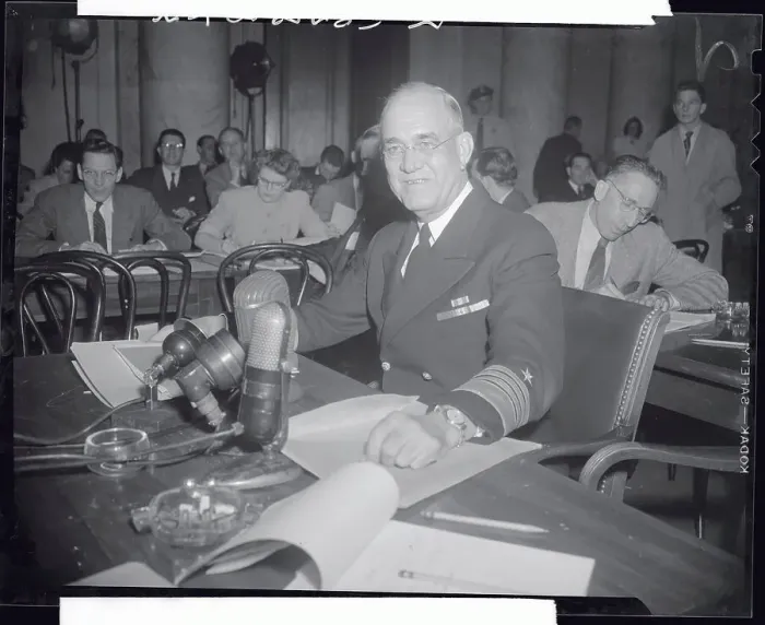 Framed Print : Admiral James Richardson During Senate Hearings Framed Print : Admiral James Richardson During Senate Hearings