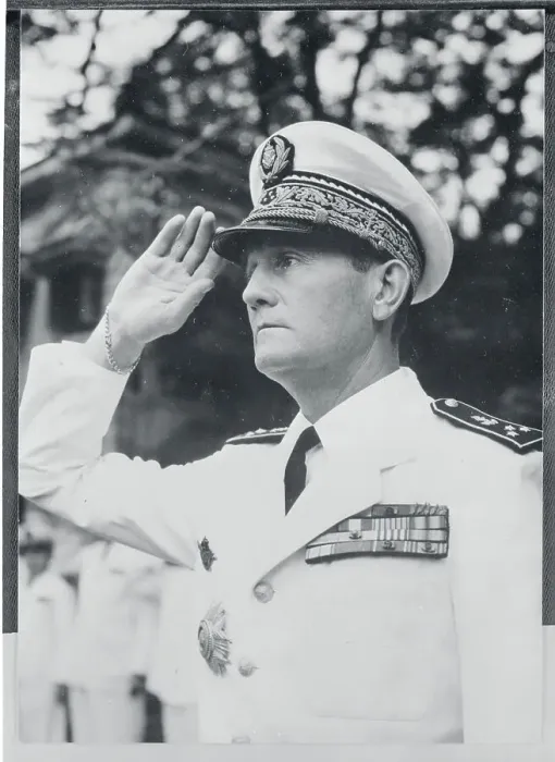 Framed Print : Admiral Jozan Saluting in Military Uniform Framed Print : Admiral Jozan Saluting in Military Uniform