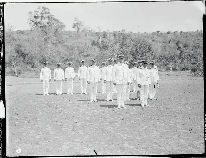 Framed Print : Admiral McDonald with His Staff of Officers Framed Print : Admiral McDonald with His Staff of Officers