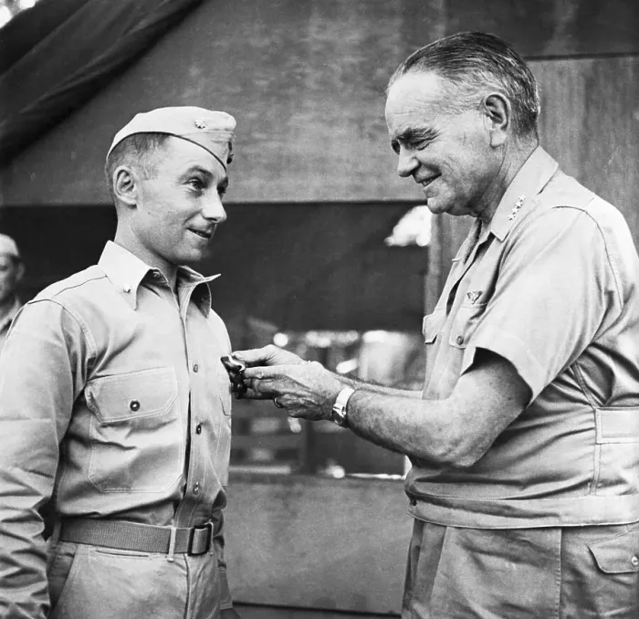 Framed Print : Admiral William F. Halsey Presenting Lieutenant with the Navy Cross Framed Print : Admiral William F. Halsey Presenting Lieutenant with the Navy Cross